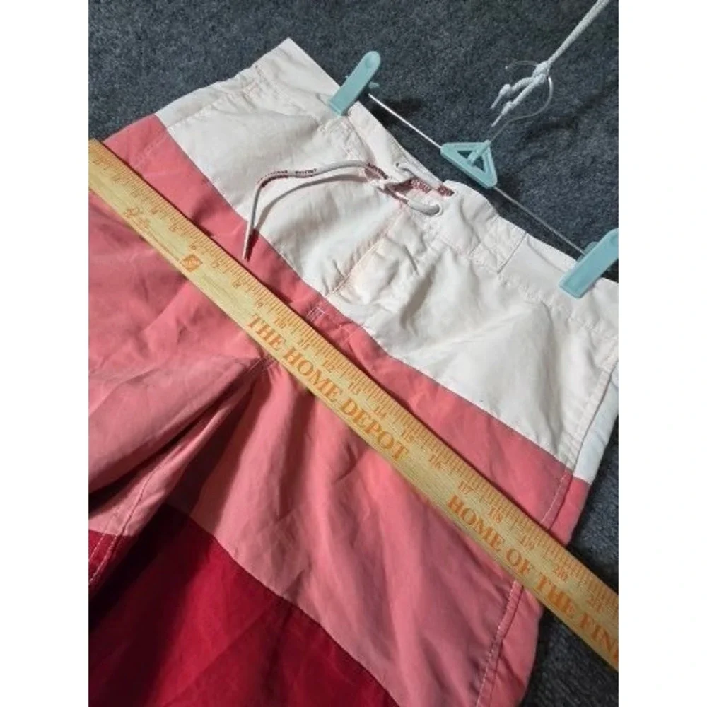 Armani Exchange Mens Pink‎ Colorblock Board Shorts Swim Trunks Logo Size 34